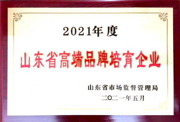 山東省高端品牌培育企業